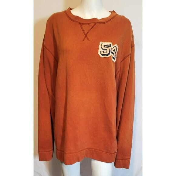 Vintage Fossil 1954 Long Sleeve Orange Sweatshirt Size XXL - Picture 1 of 12
